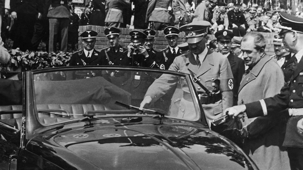 In 1934 German leader Adolf Hitler instructed designer Ferdinand Porsche to create a car which could transport a family of five at 100k/ph on the autobahns. (Getty Images) In 1934 German leader Adolf Hitler instructed designer Ferdinand Porsche to create a car which could transport a family of five at 100k/ph on the autobahns. (Getty Images)