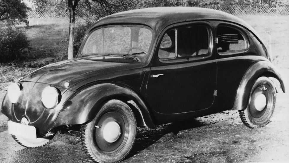 German families were offered the car in a savings plan, but war broke out before the Beetle could become a fixture of Nazi family life. (VW) German families were offered the car in a savings plan, but war broke out before the Beetle could become a fixture of Nazi family life. (VW)