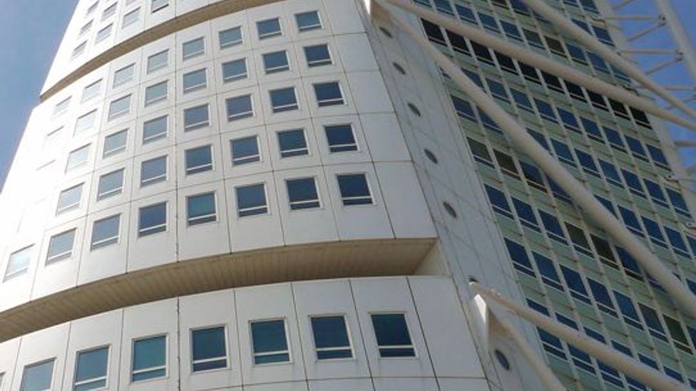 The 54-storey Turning Torso tower, Malmo Sweden The 54-storey Turning Torso tower, Malmo Sweden