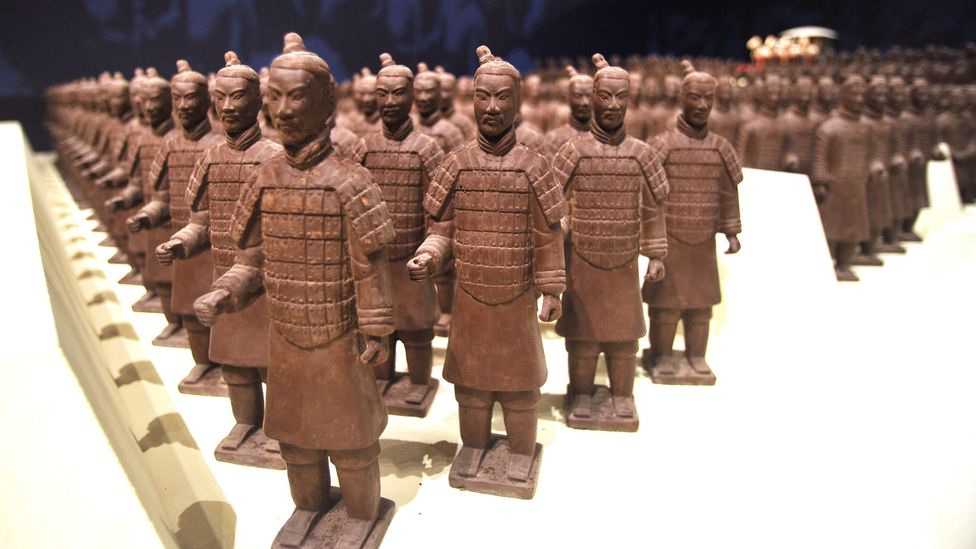 Miniature chocolate Terracotta Warriors Xian China