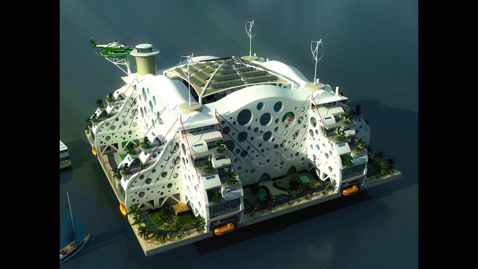 Some of the designs for ocean living resemble five-star hotels. Life on the oceans may include all the creature comforts we expect. (Andras Gyorfi/Seasteading Institute) Some of the designs for ocean living resemble five-star hotels. Life on the oceans may include all the creature comforts we expect. (Andras Gyorfi/Seasteading Institute)