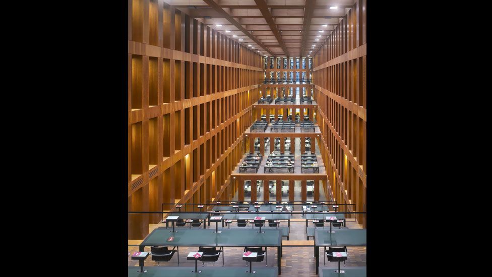 The Jacob and Wilhelm Grimm Centre at Berlin’s Humboldt University was designed by the Swiss architect Max Dudler and opened in 2009. The Jacob and Wilhelm Grimm Centre at Berlin’s Humboldt University was designed by the Swiss architect Max Dudler and opened in 2009.