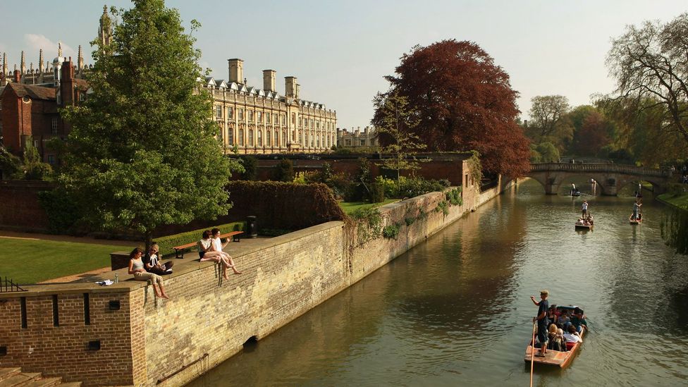 The River Cam in front of the colleges of Cambridge University