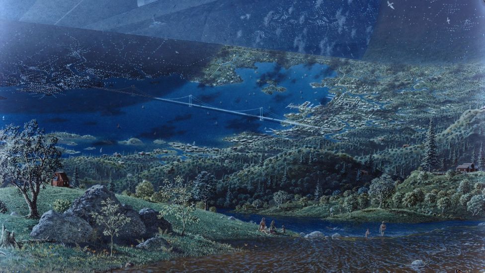 Princeton physicist Gerard O'Neill calculated how we could build giant space colonies big enough for millions of people to live in. (Nasa Ames Research Center) Princeton physicist Gerard O'Neill calculated how we could build giant space colonies big enough for millions of people to live in. (Nasa Ames Research Center)