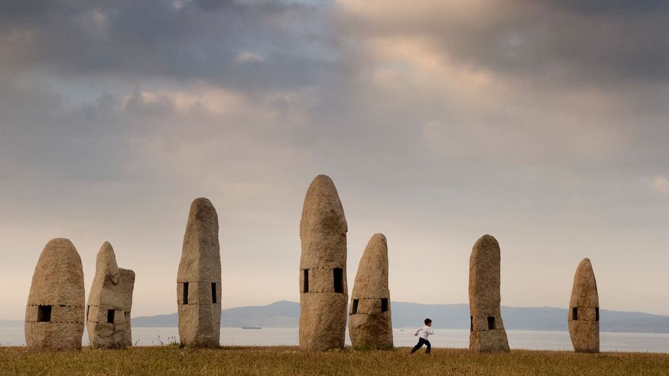 family of menhirs, a coruna, spain, manolo paz, arist dolmen, galicia