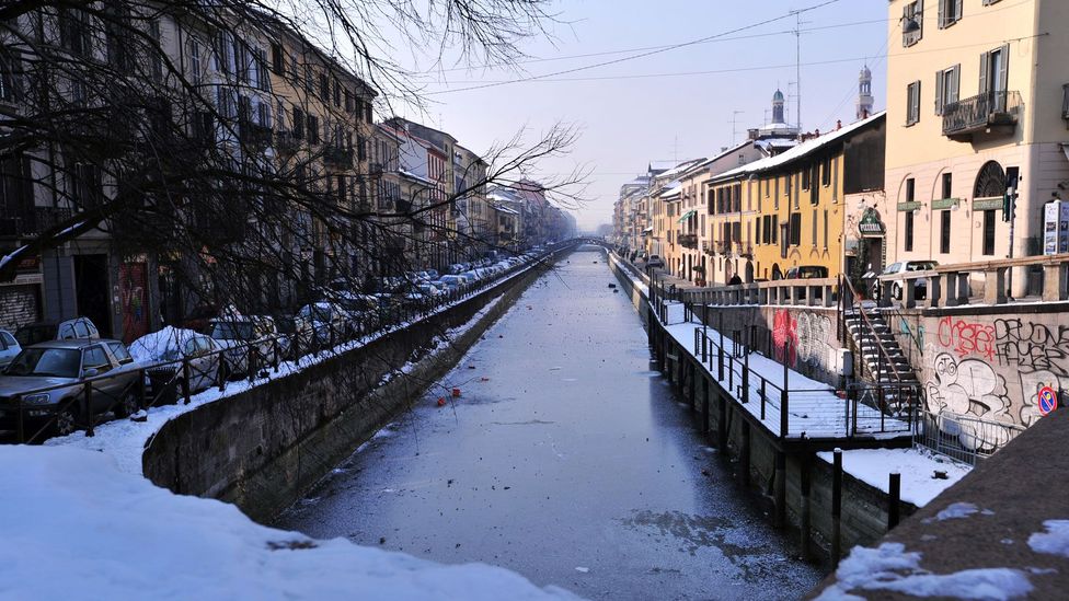 A canal in the Navigli district, Milan