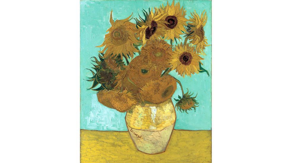 van gogh flower pot painting