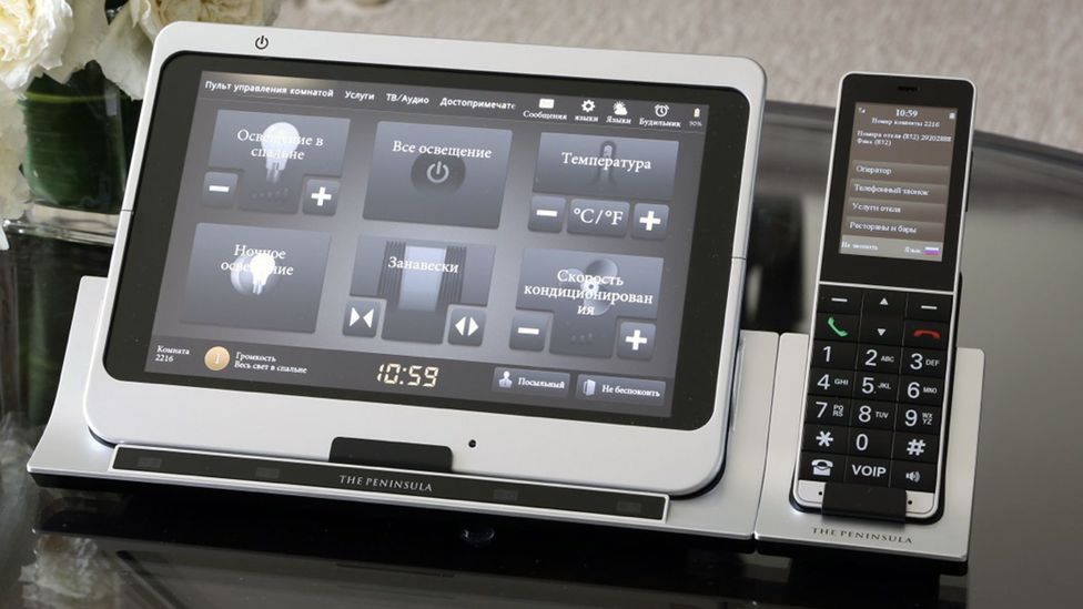 In 2012, the Peninsula Hong Kong installed bedside control panels that let guests change the thermostat, adjust the lighting or watch Internet TV. (The Peninsula Group) In 2012, the Peninsula Hong Kong installed bedside control panels that let guests change the thermostat, adjust the lighting or watch Internet TV. (The Peninsula Group)