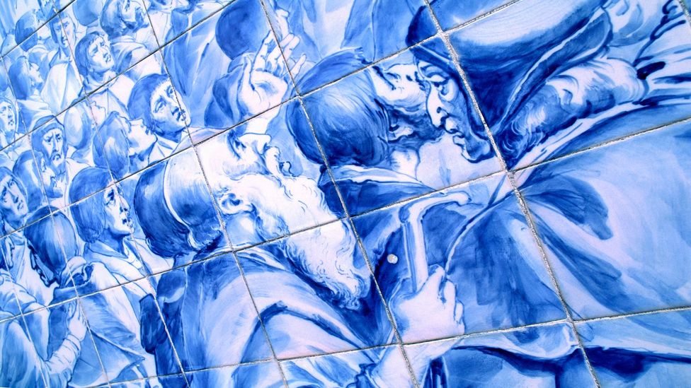 Painted Portuguese Tiles called Azulejos