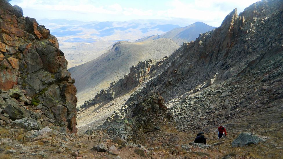 The scree-slopes towards the top of Mount Hasan are the trickiest part of the hike to navigate. (Jess Lee) The scree-slopes towards the top of Mount Hasan are the trickiest part of the hike to navigate. (Jess Lee)