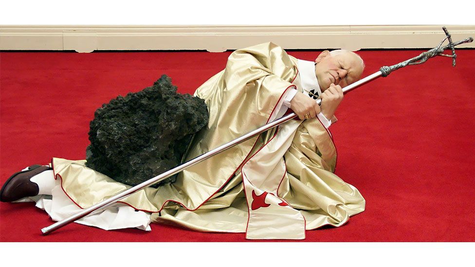 La Nona Ora, Maurizio Cattelan (Hugo Philpott/AFP/Getty Images)