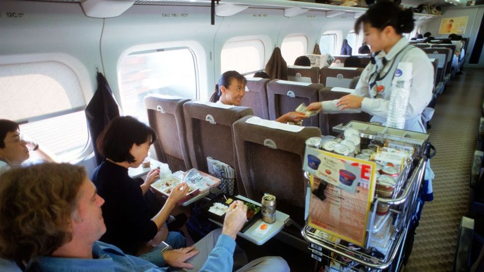 The impeccable, unshaken onboard service on a Shinkansen bullet train (Chad Ehlers/Alamy) The impeccable, unshaken onboard service on a Shinkansen bullet train (Chad Ehlers/Alamy)