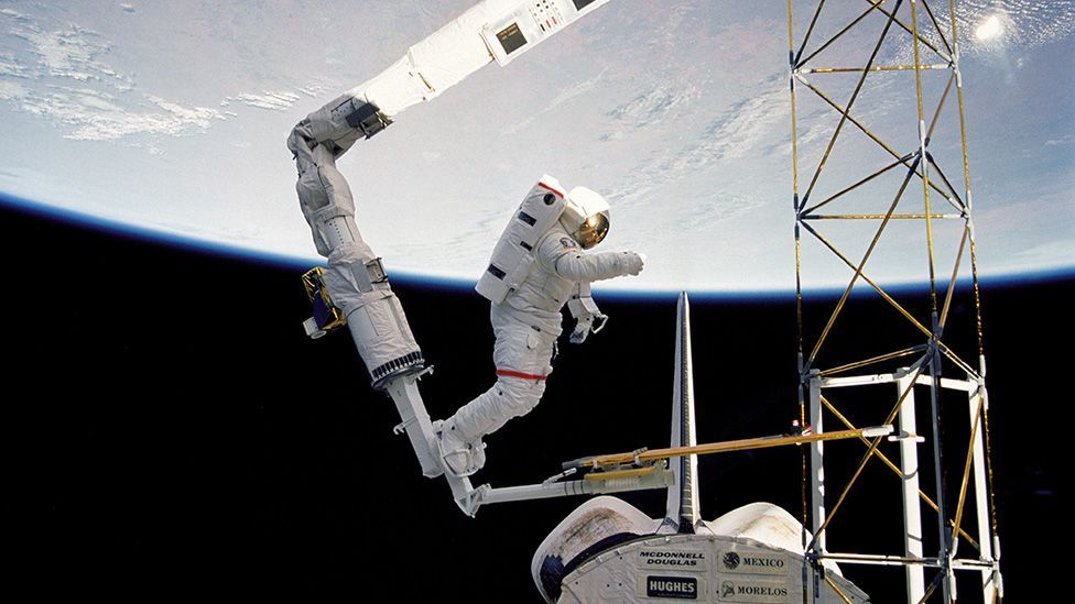 Sticky tape and a metal pole were used to try and activate an $85m satellite that refused to deploy properly (Nasa) Sticky tape and a metal pole were used to try and activate an $85m satellite that refused to deploy properly (Nasa)