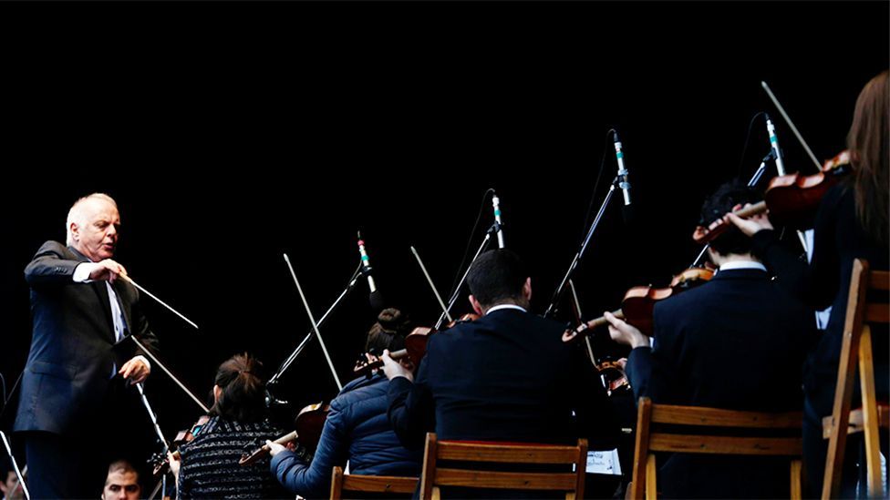Daniel Barenboim conducts the West-Eastern Divan Orchestra (Reuters)