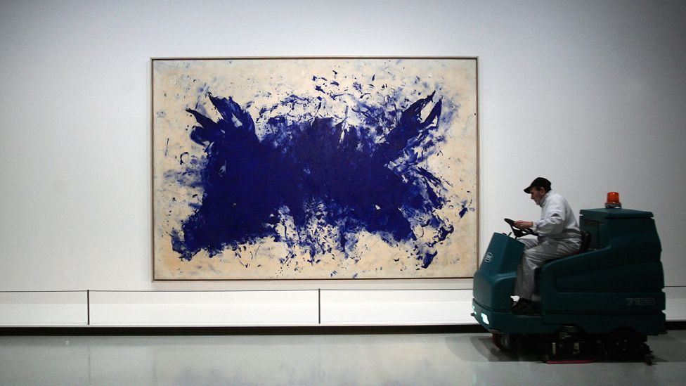 Klein's 1960 painting Great Blue Anthropophagy, Homage to Tennessee Williams (Olivier Laban-Mattei/AFP/Getty Images)
