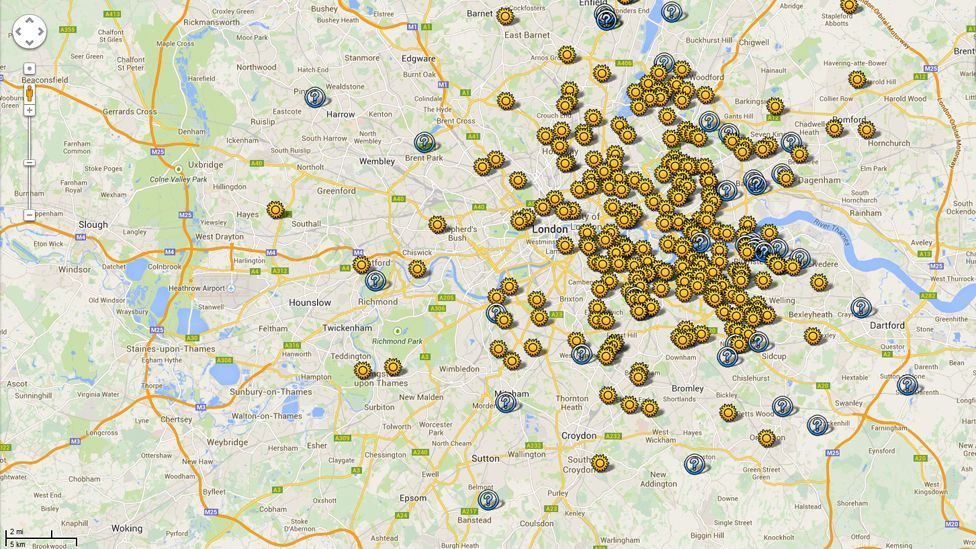 Hundreds of V2 rockets fell on London - explore this interactive map to find out where they landed (Google Maps)