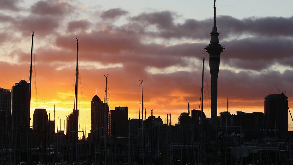 Puffy clouds back the Auckland skyline. (Sandra Mu/Getty)