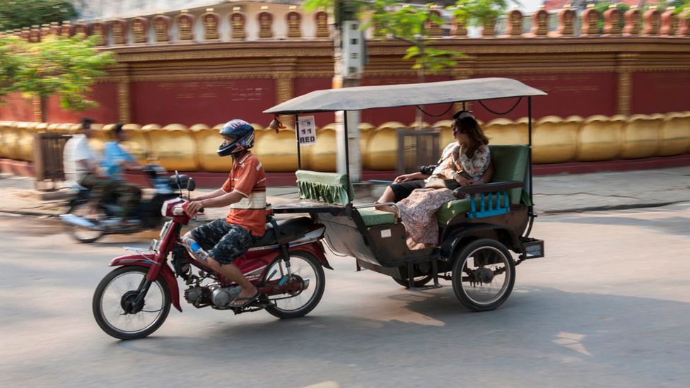 A ride through Siem Reap. (Christopher Groenhout/Getty)