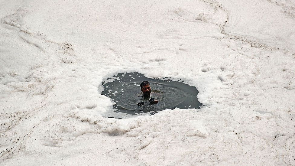 The polluted Yamuna river in India (Getty Images)