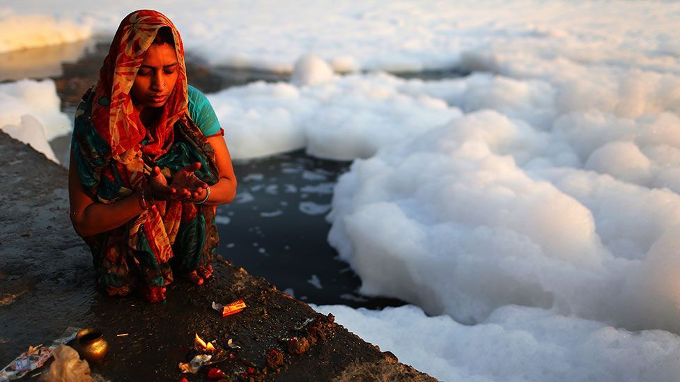 Every day, more than 2,400 million litres of untreated sewage flows into the Yamuna river in India (Getty Images) Every day, more than 2,400 million litres of untreated sewage flows into the Yamuna river in India (Getty Images)