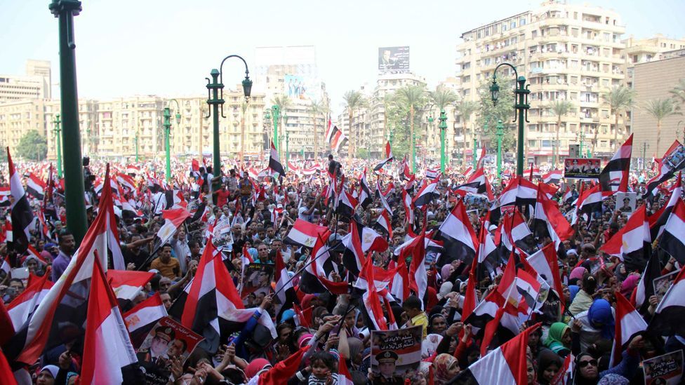 Tahrir Square in Cairo, Egypt, was the site of protests against both Hosni Mubarak and his successor, Mohammed Morsi (Getty) Tahrir Square in Cairo, Egypt, was the site of protests against both Hosni Mubarak and his successor, Mohammed Morsi (Getty)