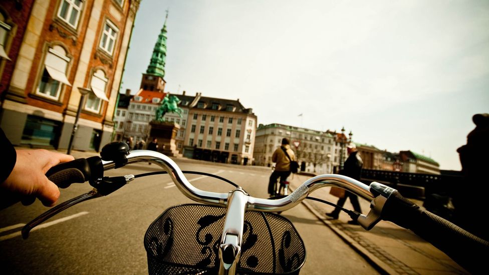 Copenhagen from a bike seat. (Marianne B. Pedersen/Getty) Copenhagen from a bike seat. (Marianne B. Pedersen/Getty)