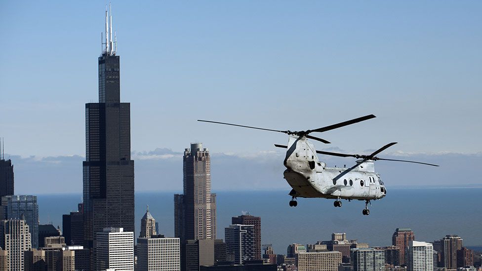 Chicago’s Willis Tower was the tallest building in the western hemisphere from 1973 to 2014 and built the by same design firm behind One World Trade Center (Saul Loeb/AFP/Getty) Chicago’s Willis Tower was the tallest building in the western hemisphere from 1973 to 2014 and built the by same design firm behind One World Trade Center (Saul Loeb/AFP/Getty)