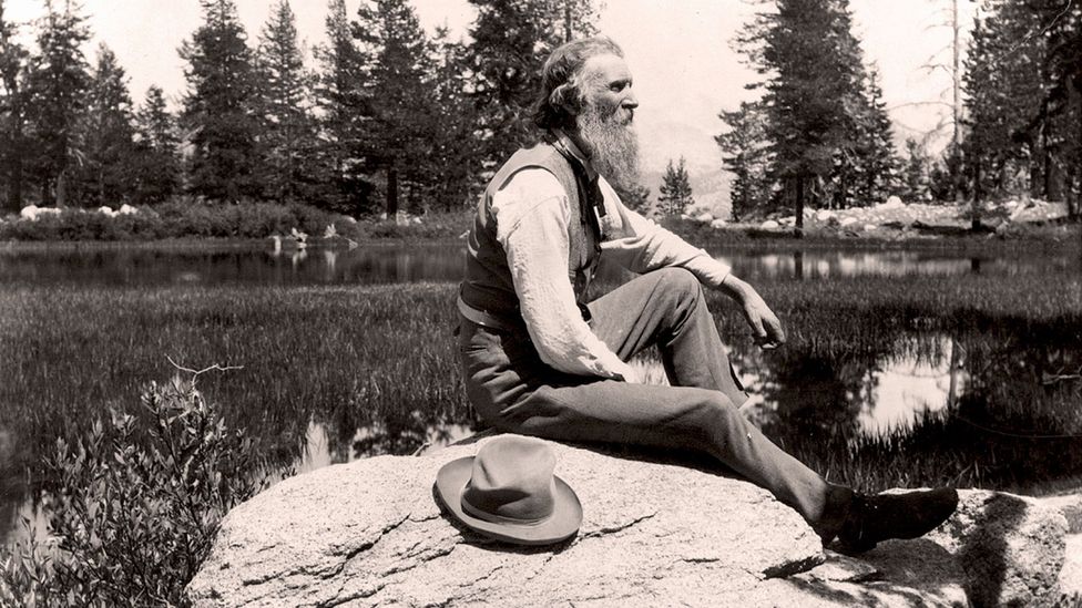 John Muir (1838-1914) enjoying the outdoors. (Universal History Archive/Getty) John Muir (1838-1914) enjoying the outdoors. (Universal History Archive/Getty)