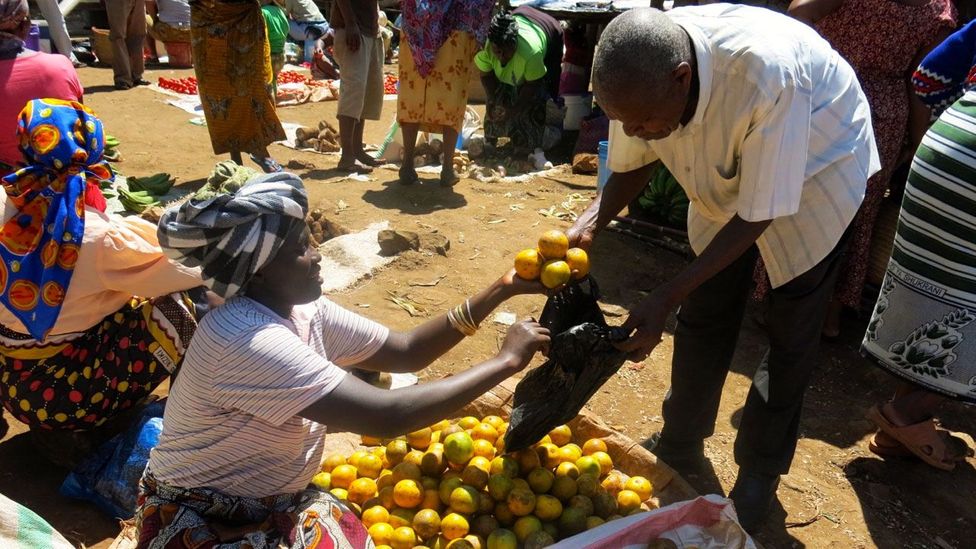 The twice-weekly Marangu market. (Richelle Harrison Plesse)