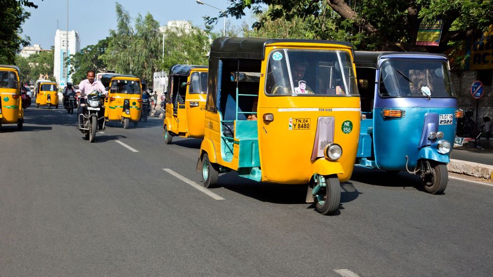 Rickshaws on the road in Chennai. (UniversalImagesGroup/Getty) Rickshaws on the road in Chennai. (UniversalImagesGroup/Getty)