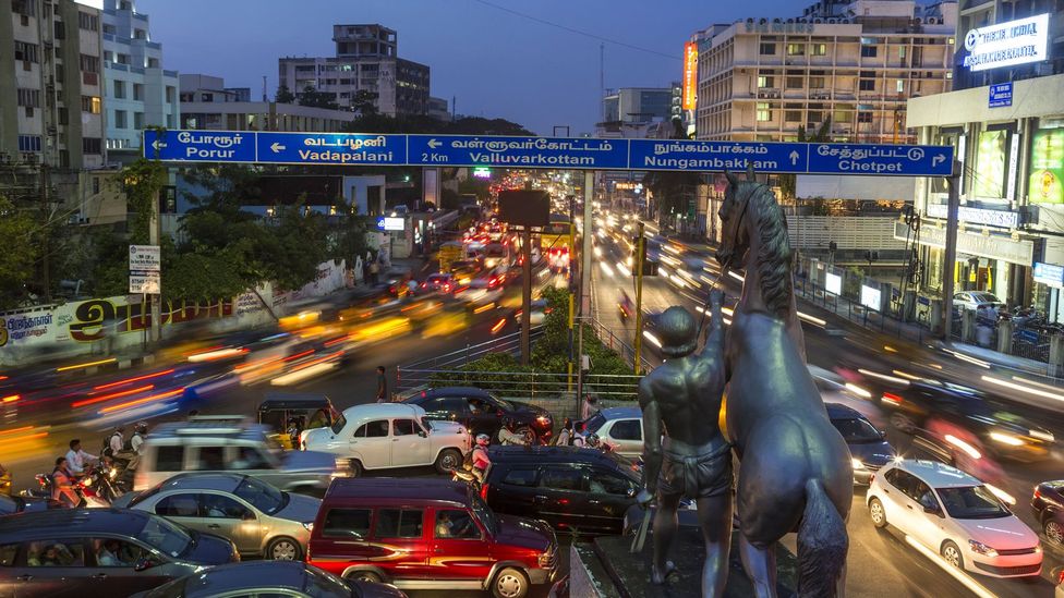Night descends on Chennai. (Peter Adams/Getty) Night descends on Chennai. (Peter Adams/Getty)
