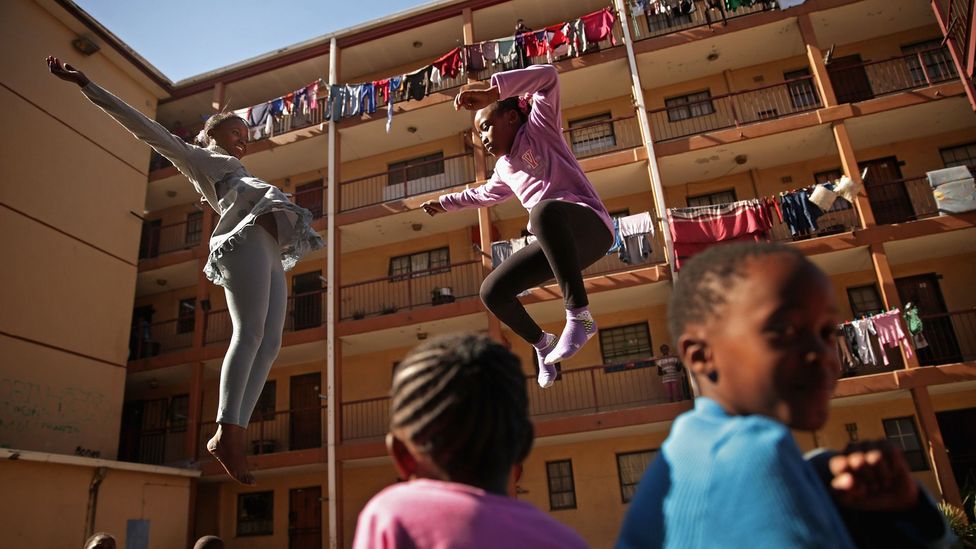 Catching air in Johannesburg's Alexandra Township. (Chip Somodevilla/Getty) Catching air in Johannesburg's Alexandra Township. (Chip Somodevilla/Getty)