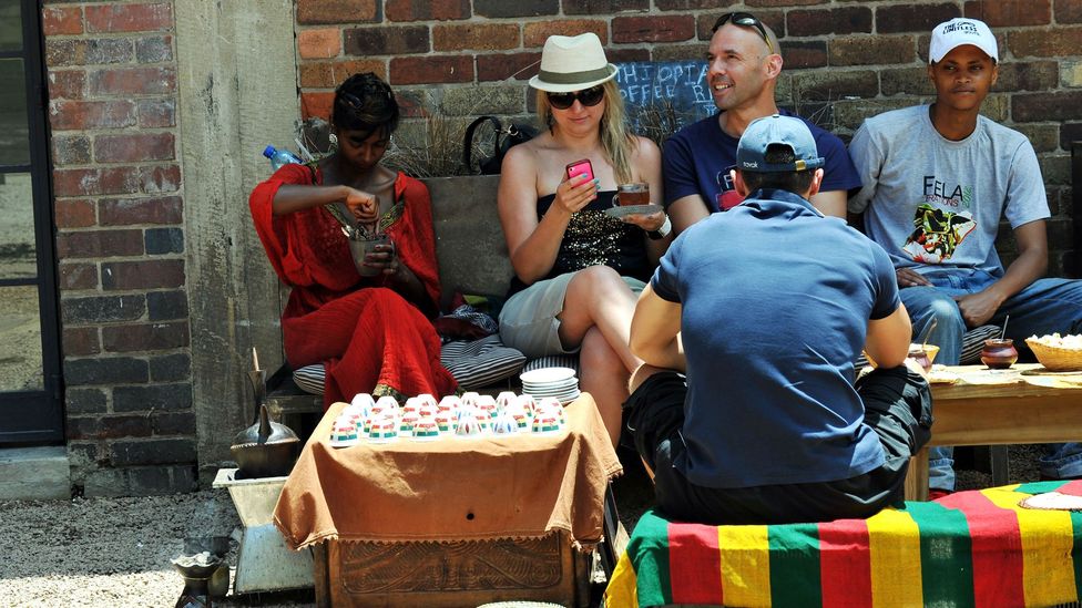 Street cafe in Johannesburg's hip Maboneng neighbourhood. (Alexander Joe/Getty) Street cafe in Johannesburg's hip Maboneng neighbourhood. (Alexander Joe/Getty)