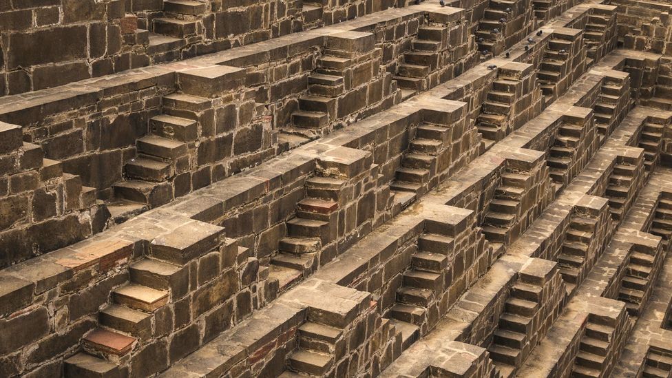 The symmetrical steps of Rajasthan’s Chand Baori stepwell make a mesmerizing maze. (Thinkstock) The symmetrical steps of Rajasthan’s Chand Baori stepwell make a mesmerizing maze. (Thinkstock)