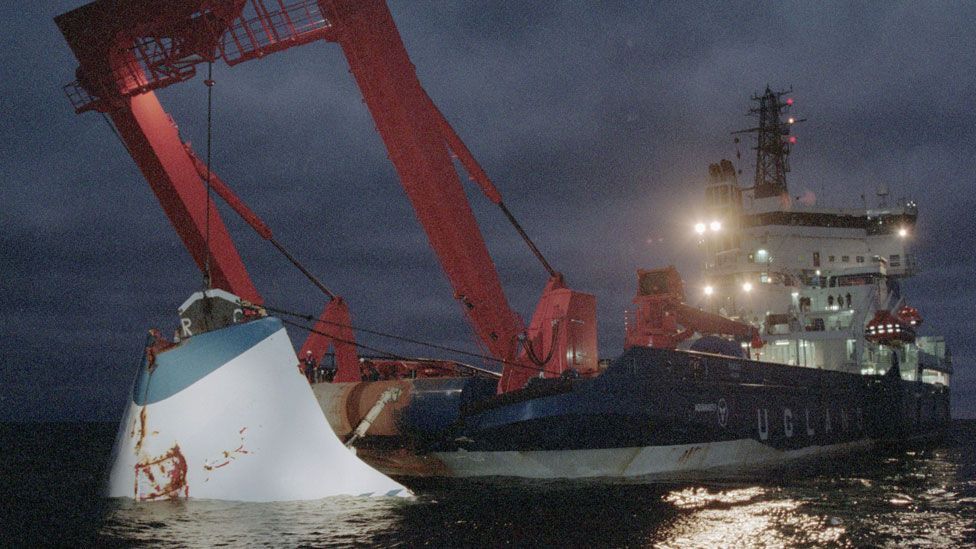 The bow of sunken ferry MS Estonia, on which more than 800 people died in 1994 (Getty Images) The bow of sunken ferry MS Estonia, on which more than 800 people died in 1994 (Getty Images)