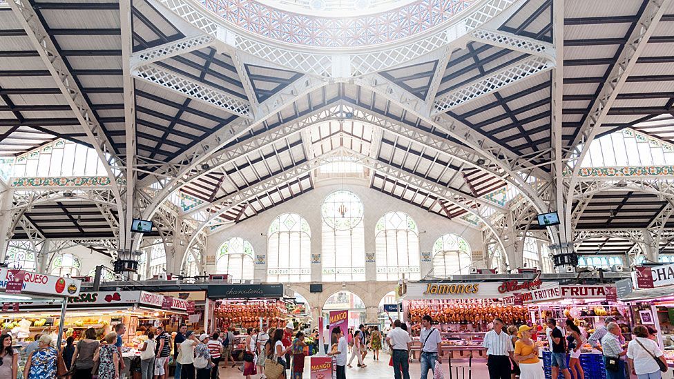 Valencia’s Mercado Central - where the food on sale in this exquisite Spanish Art Nouveau building is as every bit delicious as the enveloping architecture (Getty) Valencia’s Mercado Central - where the food on sale in this exquisite Spanish Art Nouveau building is as every bit delicious as the enveloping architecture (Getty)