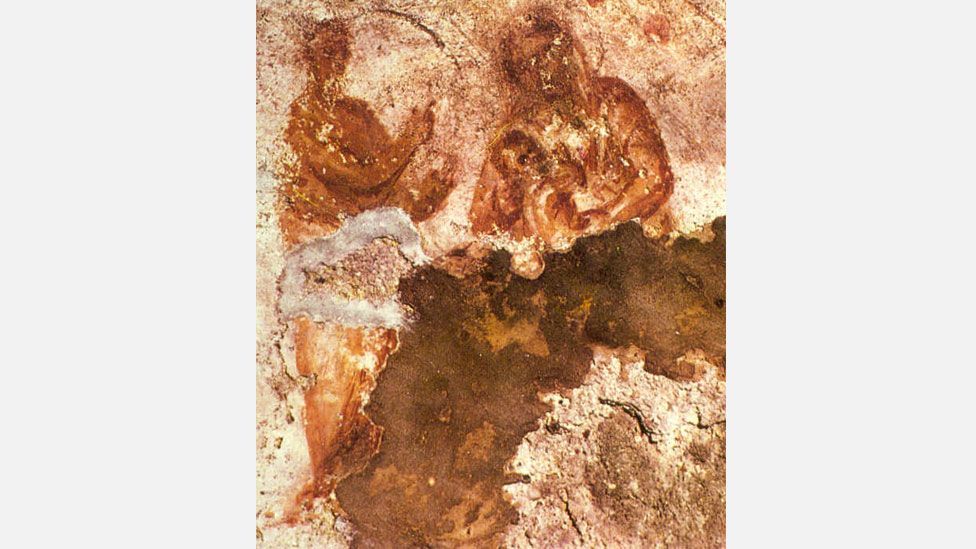 One of the images in the catacombs could be the first ever depiction of the Virgin Mary – or it could just show a woman holding a baby (Wikipedia) One of the images in the catacombs could be the first ever depiction of the Virgin Mary – or it could just show a woman holding a baby (Wikipedia)