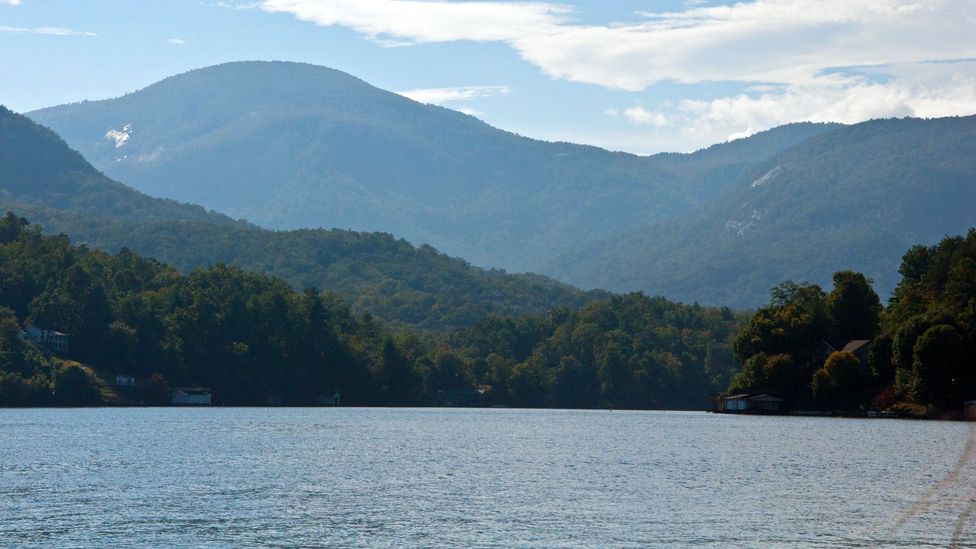 Lake Lure, and the mountains used in The Last of the Mohicans. (Credit: Amanda Ruggeri)