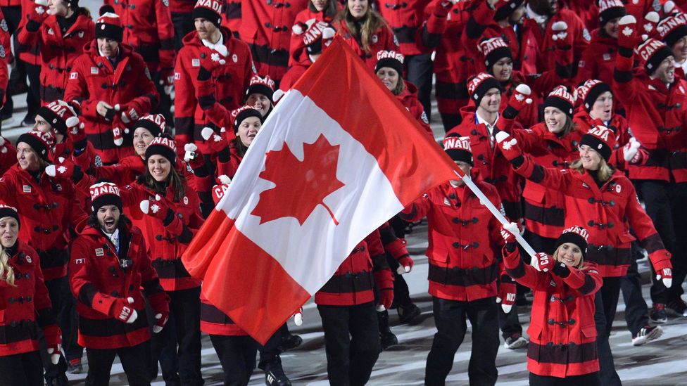 Canadian athletes at the Sochi Winter Olympics. (Credit: Jonathan Nackstrand/AFP/Getty)