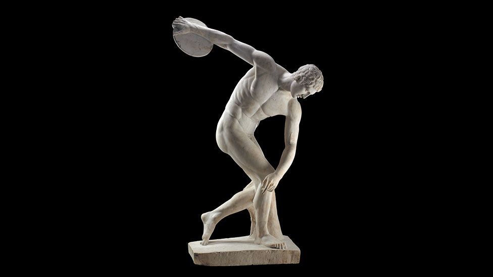 The marble copy of the Discobolus in the British Museum was incorrectly restored so that the head faces the wrong direction (Credit: The Trustees of the British Museum)