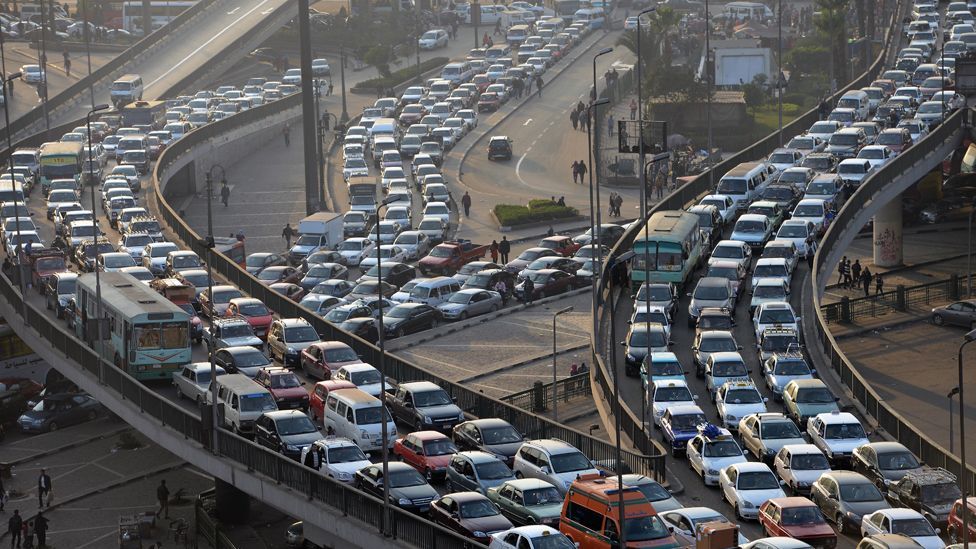 Cairo's commuters must deal with traffic-clogged roads (Credit: AFP/Getty Images) Cairo's commuters must deal with traffic-clogged roads (Credit: AFP/Getty Images)