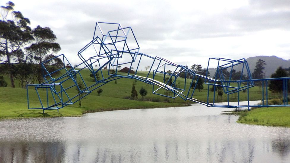 Gibbs Farm on Kaipara Harbour houses an eclectic sculpture collection. (Credit: Getty Images) Gibbs Farm on Kaipara Harbour houses an eclectic sculpture collection. (Credit: Getty Images)