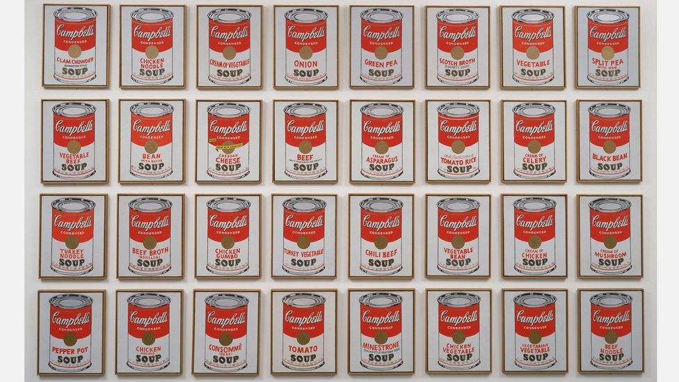 Andy Warhol, Campbell's Soup Cans, 1962, Museum of Modern Art, New York, NY, USA.