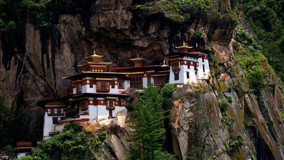 The precariously perched Tiger's Nest Monastery (Credit: Manan Vatsyayana/Getty)