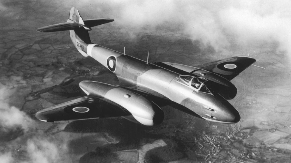 The first British jet fighter, the Gloster Meteor, spurred development of the ejector seat. (Credit: The Picture Collector/Getty Images) The first British jet fighter, the Gloster Meteor, spurred development of the ejector seat. (Credit: The Picture Collector/Getty Images)
