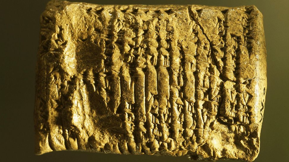 Clay tablet from Syria. Shaun Greenhalgh was caught after misspelling words in cuneiform (Credit: The Art Archive/Alamy)