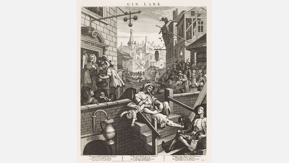 Hogarth s London Gin Lane And Beer Street BBC Culture