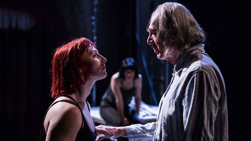 Abbi Greenland and Peter Marinker appear in We Want You to Watch, a new play about internet pornography at London’s National Theatre (Credit: Richard Davenport) Abbi Greenland and Peter Marinker appear in We Want You to Watch, a new play about internet pornography at London’s National Theatre (Credit: Richard Davenport)