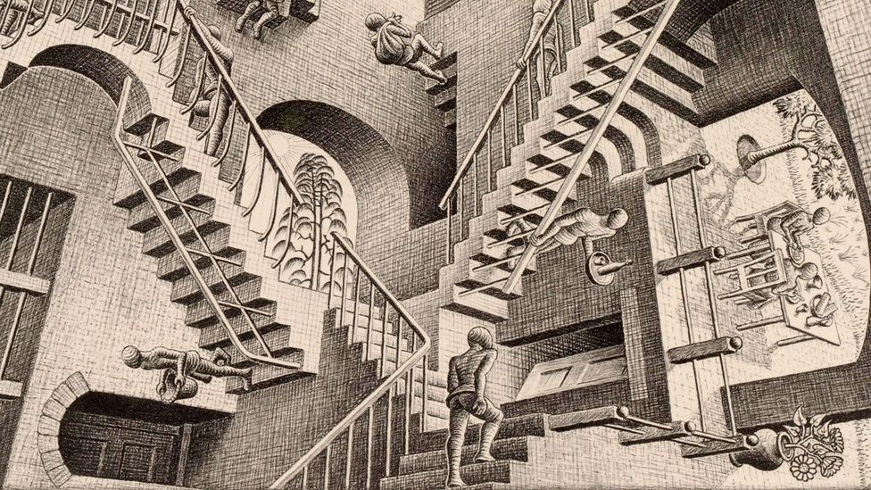 optical illusions stairs escher