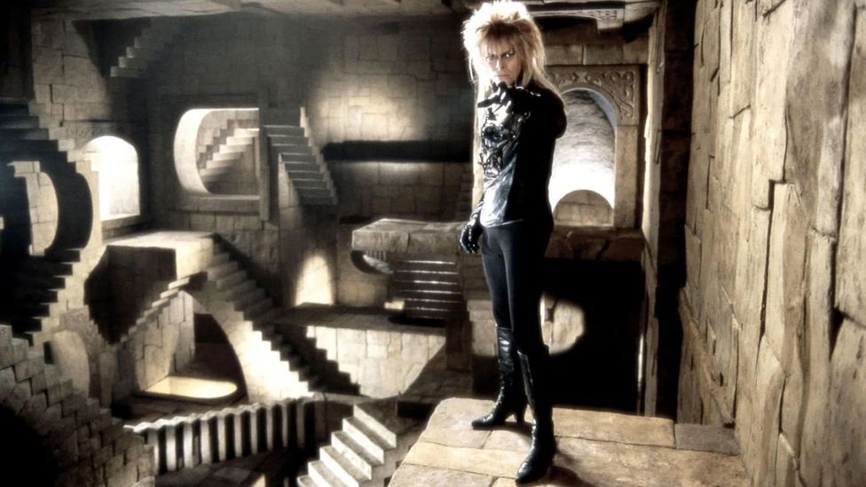 Jim Henson's 1986 film Labyrinth starring David Bowie includes a homage to Relativity (Credit: TriStar Pictures)